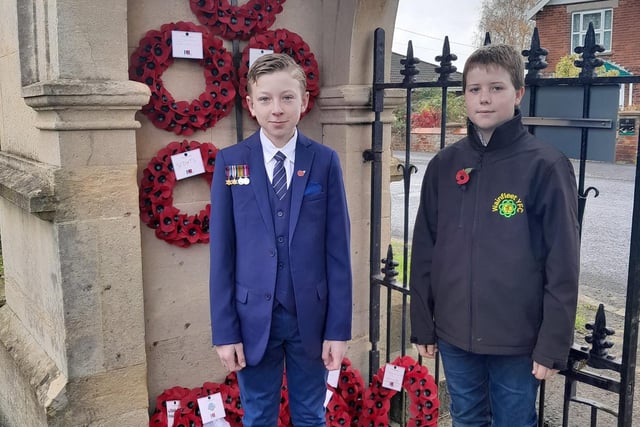 Wainfleet Young Farmers' Club laid a wreath at the arch.