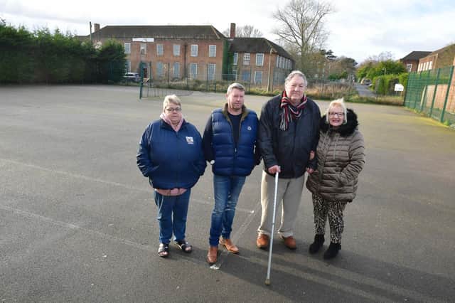 Grimoldby & Manby parish councillors from left: Nicola Turney, Antony Bunting, Terry Knowles, and Linda Knowles at the tennis courts.