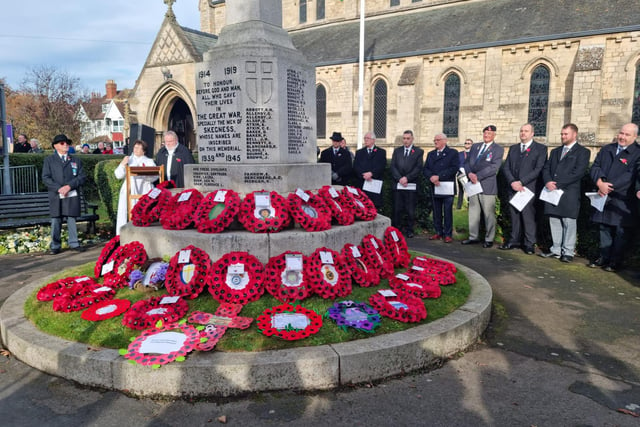 A service of Remembrance took place at the memorial at St Matthew's Church in Skegness.