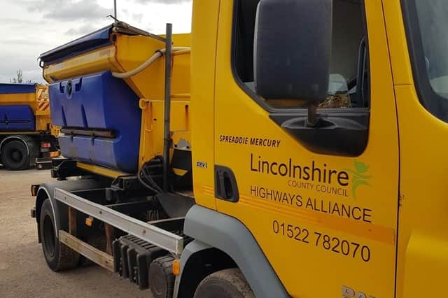 All ready to go - gritter on standby for the heatwave in Lincolnshire.