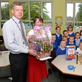 Horncastle Primary School headteacher Andy Craven with retiring Breakfast Club co-ordinator Janet Padley. Janet had overseen the club since 2004 and worked at the school for more than 19 years.