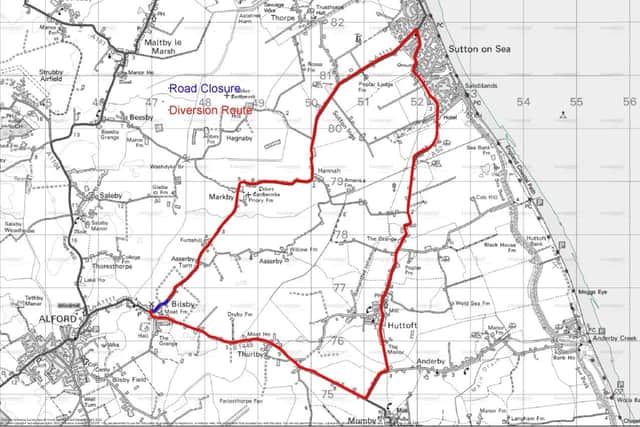 The diversion in place during the A111 closure.