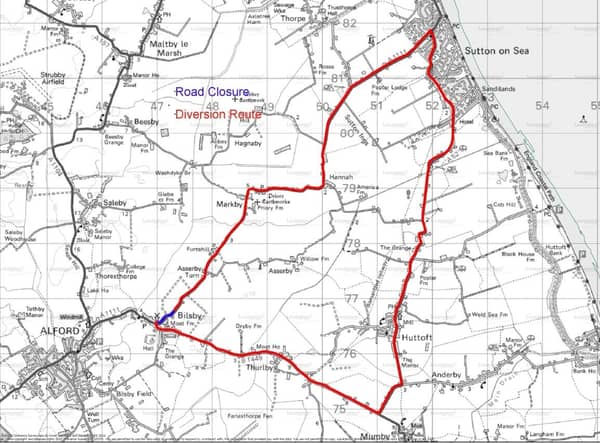 The diversion in place during the A111 closure.