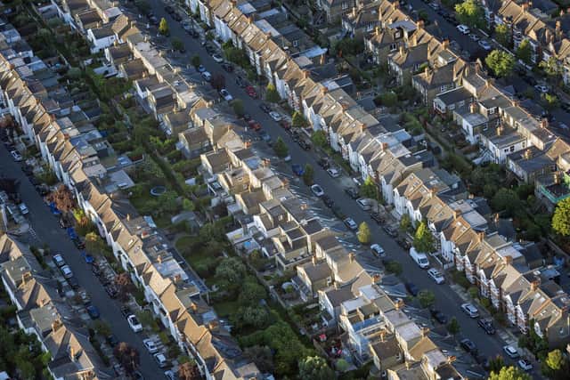 EMBARGOED TO 0001 THURSDAY JUNE 2 File photo dated 13/08/17 of an aerial view of terraced houses in south west London. Demand for housing across Ireland is up 17% over the last 12 months, according to research by property website Daft.ie. The website said demand for new homes in May 2023 is up a "staggering" 114% compared to May 2022. Overall demand in Dublin is double the national rate at 34%. Eighteen of the 26 Republic of Ireland counties have seen an increase in demand. Issue date: Friday June 2, 2023.
