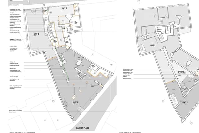 The plans for the building.