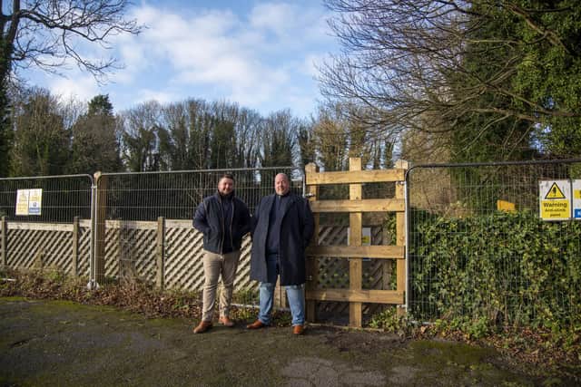 Matt and Dean and Jason Adlam at Charles Street's pond. Photo: Holly Parkinson