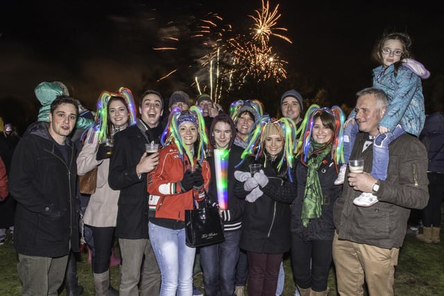 Some of those who attended the fireworks display at Bainland Country Park, Woodhall Spa, in 2013.