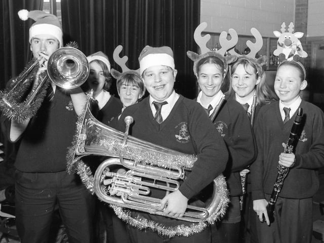 Smiles at the Christmas concert staged by Donington's Cowley School in December 1999.