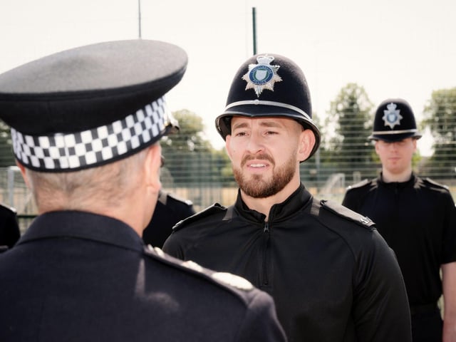 Chief Constable Gibson meets the new cohort at the Lincolnshire Police HQ.
