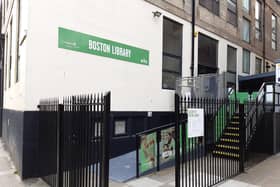 The new entrance to Boston Library.
