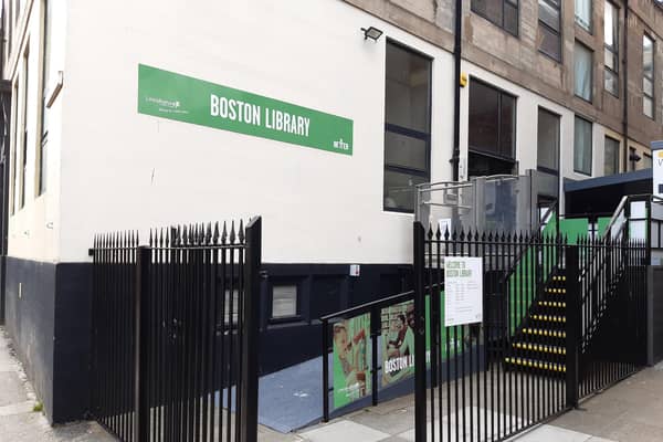 The new entrance to Boston Library.