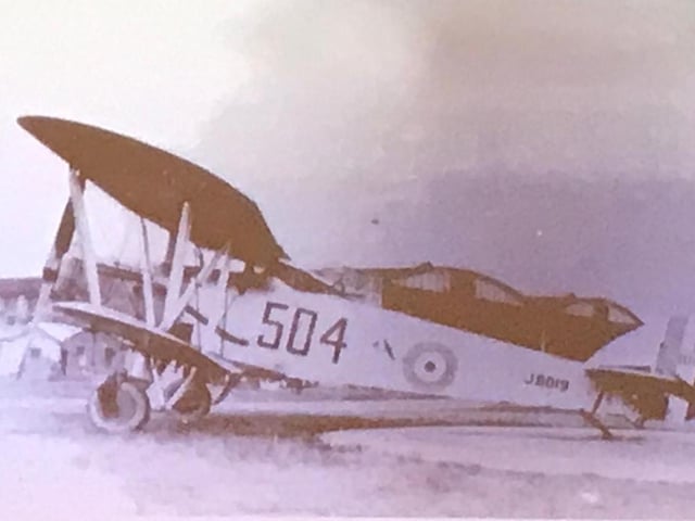 An Avro 504 biplane - similar to the one that crashed.