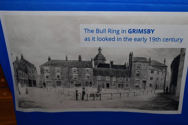 The Bull Ring in Grimsby in the early 19th century.