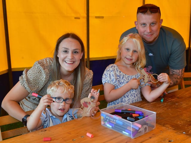 Josh Parfitt and Abigail Holloway with Ivy Parfitt, 6, and Toby Parfitt, 3.