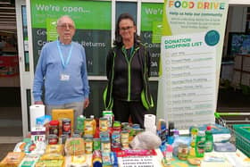 Asda Boston holds food drive for Boston Food Bank.