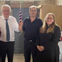 Bishop of Grantham, The Right Reverend Nicholas Chamberlain, and Reverend Rebecca Rock, Priest-in-Charge of Billingborough and South Lafford attended the blessing of the restored bell at Swarby church.