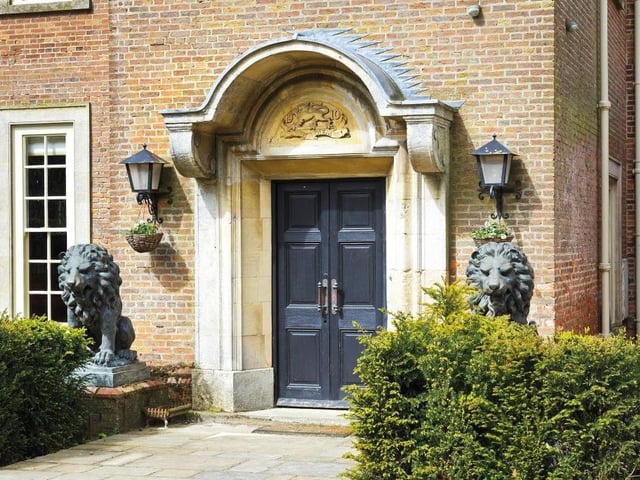 The entrance.