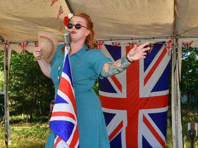 Miss Sarah Jane, performing at the 1940s festival. Photo: David Dawson