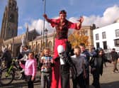 Children loved the street entertainment at Boston's Halloween event on Friday.