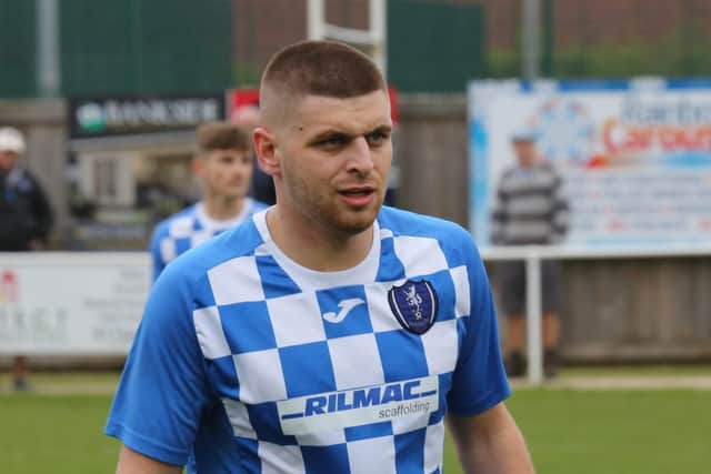 Louth's Cole Nelson in action against Hessle Rangers.