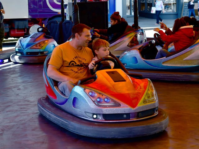 Chris Eaton with Thomas Eaton, aged 8.