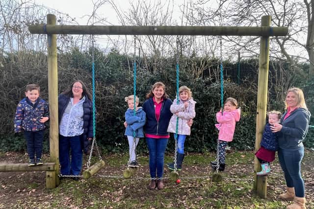 Albert Beverley, 4, Catherine Lievesley-Warne, Silas Henry Giles, 3, Rae Garton, Matilda Williamson, 4, Ellie Dea, 3, Sophie Ide, 3, and Sam Belton.