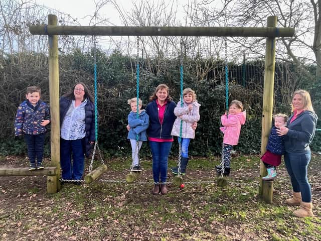 Albert Beverley, 4, Catherine Lievesley-Warne, Silas Henry Giles, 3, Rae Garton,  Matilda Williamson, 4,  Ellie Dea, 3, Sophie Ide, 3, and Sam Belton.