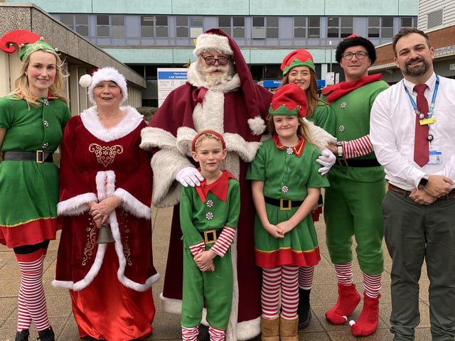 Santa and his elves meet the staff too. Photo: ULHT