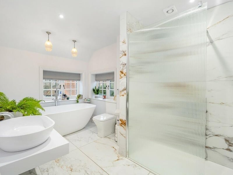 The bathroom.