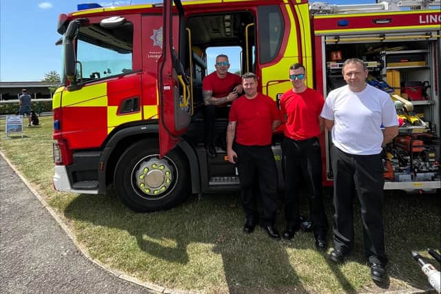 Members of Market Rasen Fire & Rescue were at the community day. Image: The Jockey Club