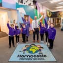 Horncastle Primary School staff and pupils celebrate their revamp. Photos: John Aron Photography