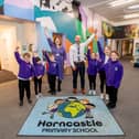 Horncastle Primary School staff and pupils celebrate their revamp. Photos: John Aron Photography