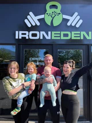 Tim and Laura McGibbon with the children, from left: Gracie, 12, Iris, 2, and six-month-old Lochlan.