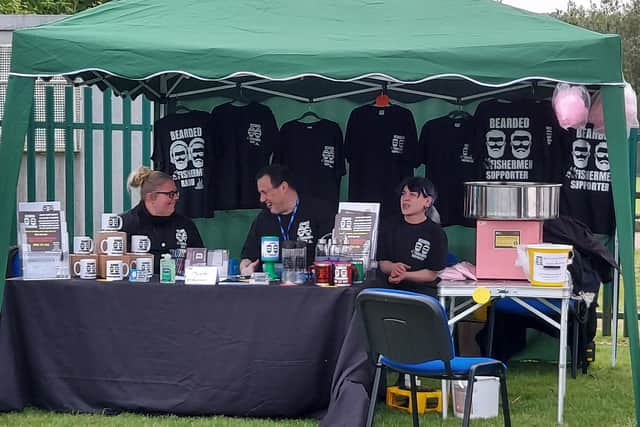 A Bearded Fisherman stall at a Gainsborough family fun day