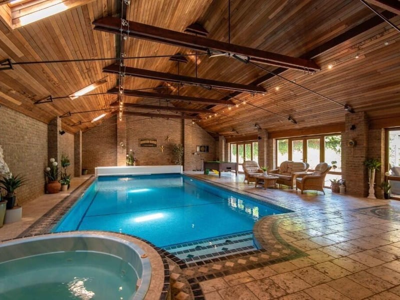 The pool room.