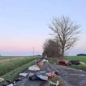 The flytip on Sheep Marsh Lane near North Cotes. Photo: Samantha Buckenham