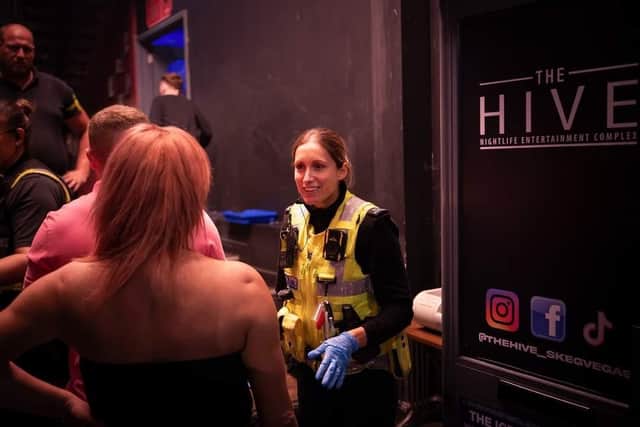 Customers were checked in entry to bars.
