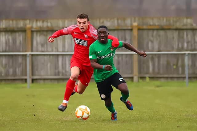 Action from Saturday's game. Photo: Steve W Davies.