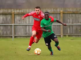 Action from Saturday's game. Photo: Steve W Davies.