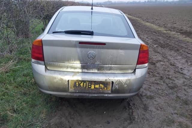 The silver Vauxhall Vectra was seized by police. Photo: Lincs Police