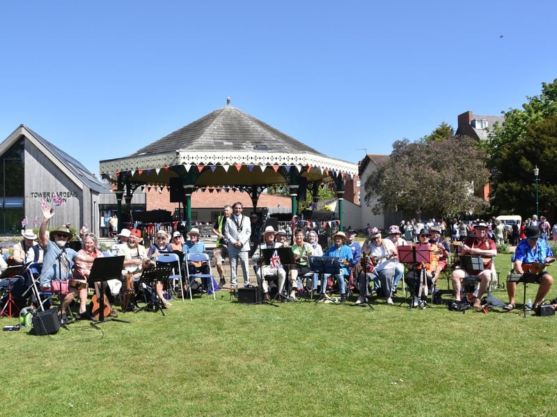 Members of the community alive in the 1940s were invited to enjoy the Spitfire flyover from VIP seating.