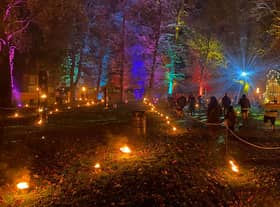 The event featured the first fire garden display to take place in the town centre