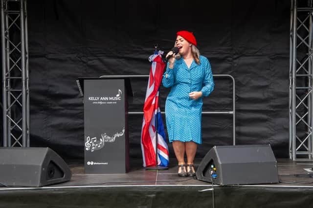 1940s vocalist Kelly Ann performs at the gala. Photo:  local author Margaret Grant