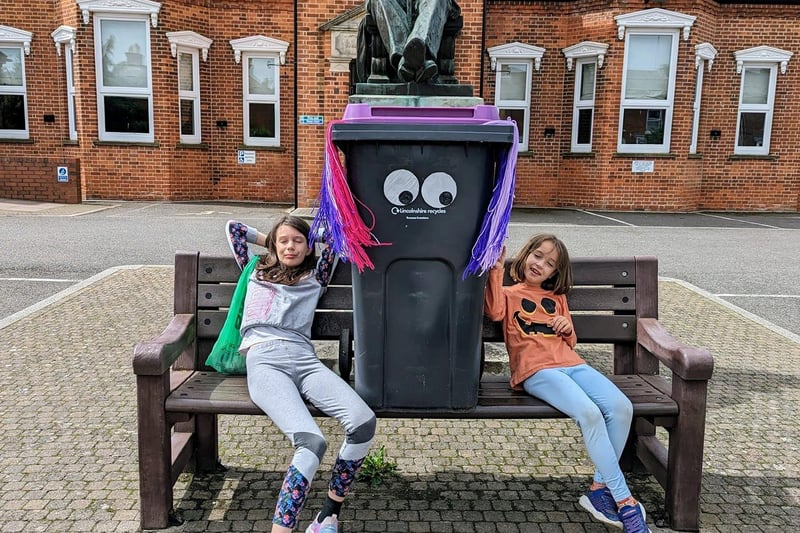 Outside Kirton Town Hall with Jessica and Lexi.