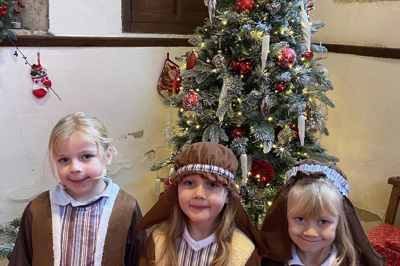 Some of the children in Digby CofE School's Nativity play.