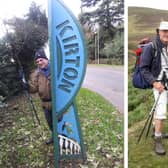 Peter (left), just after starting one of the trails, and Nigel at Snowdonia National Park. Below, Dominic Solesbury, from The White Hart.