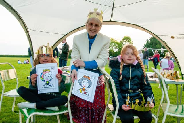 The colouring competition at Grainthorpe's Platinum Jubilee.