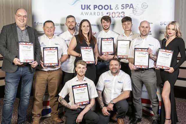 The 1 Stop Spas team at the pol and spa awards.
