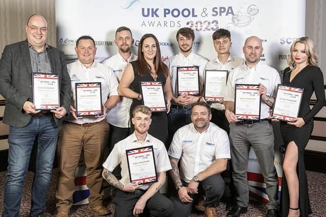 The 1 Stop Spas team at the pol and spa awards.