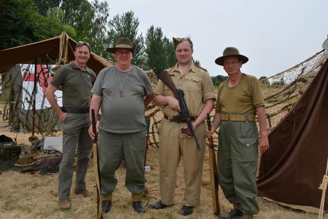 Members of the Notts & Derby Living History Group; Lincolnshire Regiment Living History Group and the Lincolnshire Military Vehicles Group
Photo: Dianne Tuckett